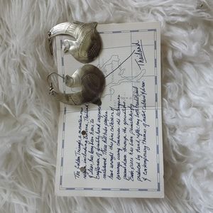 Passports Hand Engraved Metalwork Dove Earrings